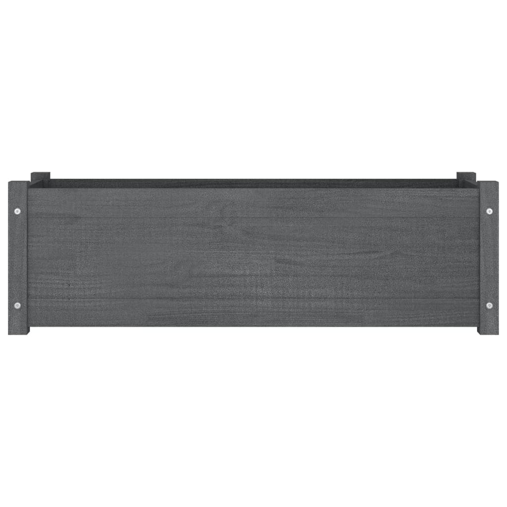 Plantenbak 100X31X31 Cm Massief Grenenhout Grijs