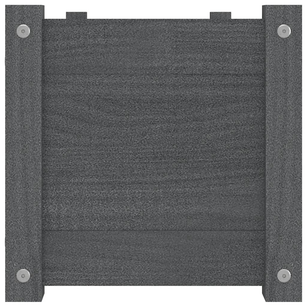 Plantenbak 100X31X31 Cm Massief Grenenhout Grijs