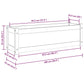Plantenbak 100X31X31 Cm Massief Grenenhout Grijs