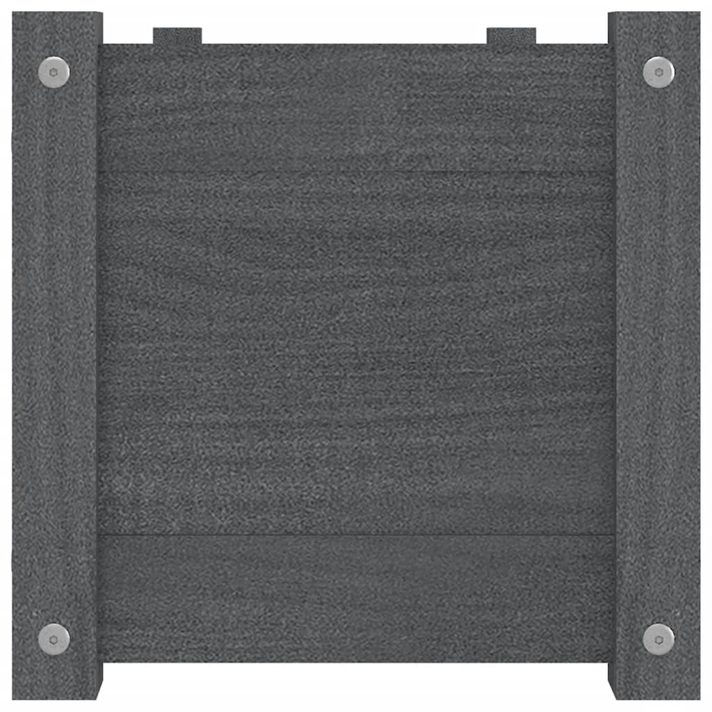 Plantenbakken 2 St 100X31X31 Cm Massief Grenenhout Grijs