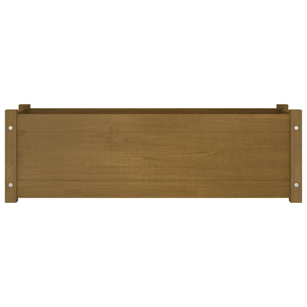 Plantenbak 100X31X31 Cm Massief Grenenhout Honingbruin