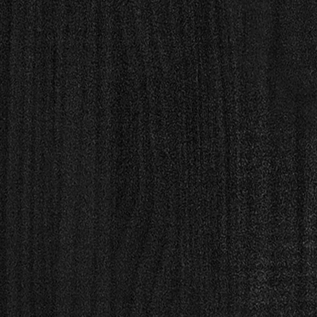 Plantenbak 100X31X31 Cm Massief Grenenhout Zwart