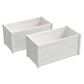 Plantenbakken 2 St 100X50X50 Cm Massief Grenenhout Wit