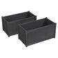 Plantenbakken 2 St 100X50X50 Cm Massief Grenenhout Grijs