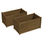 Plantenbakken 2 St 100X50X50 Cm Massief Grenenhout Honingbruin
