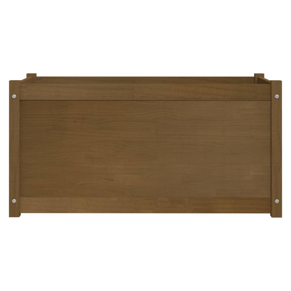 Plantenbakken 2 St 100X50X50 Cm Massief Grenenhout Honingbruin