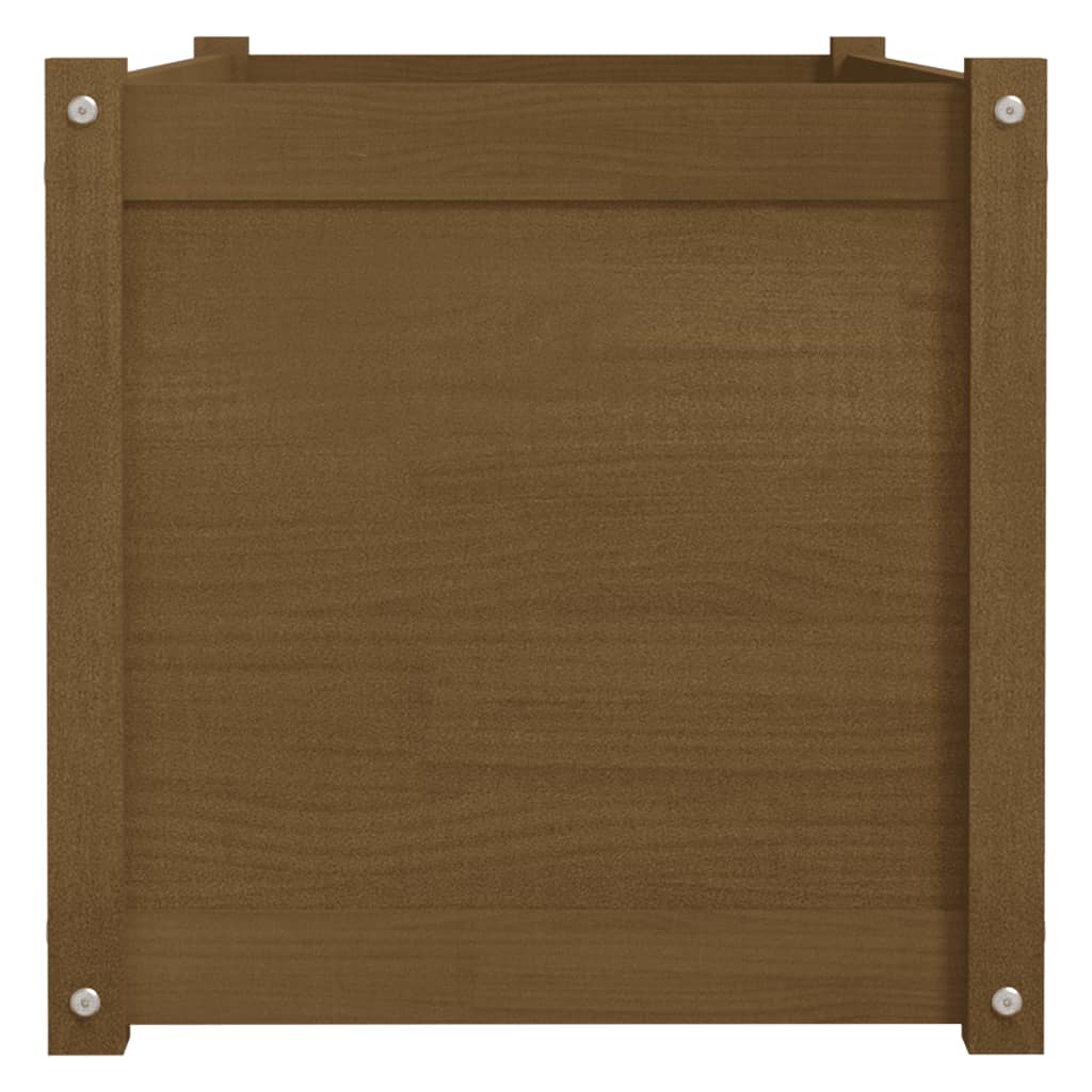 Plantenbakken 2 St 100X50X50 Cm Massief Grenenhout Honingbruin