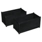 Plantenbakken 2 St 100X50X50 Cm Massief Grenenhout Zwart
