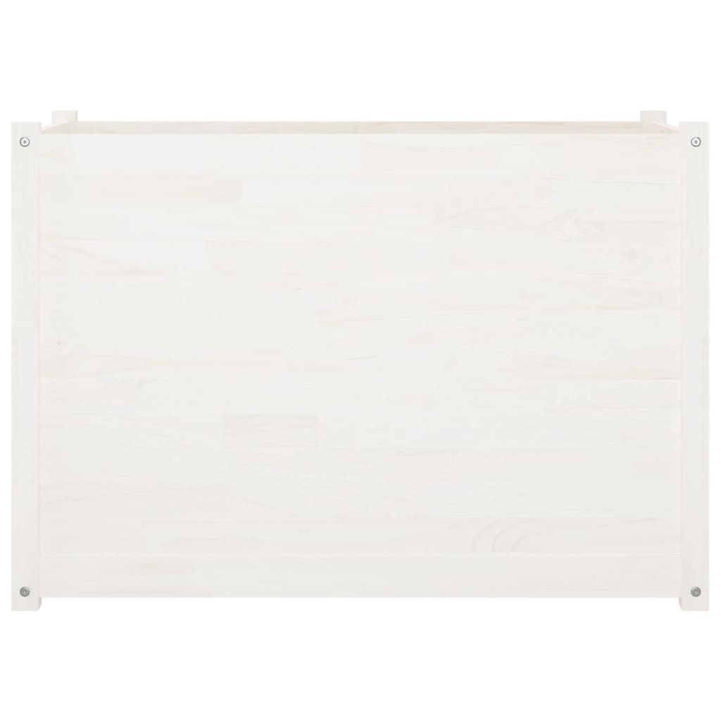 Plantenbak 100X50X70 Cm Massief Grenenhout Wit