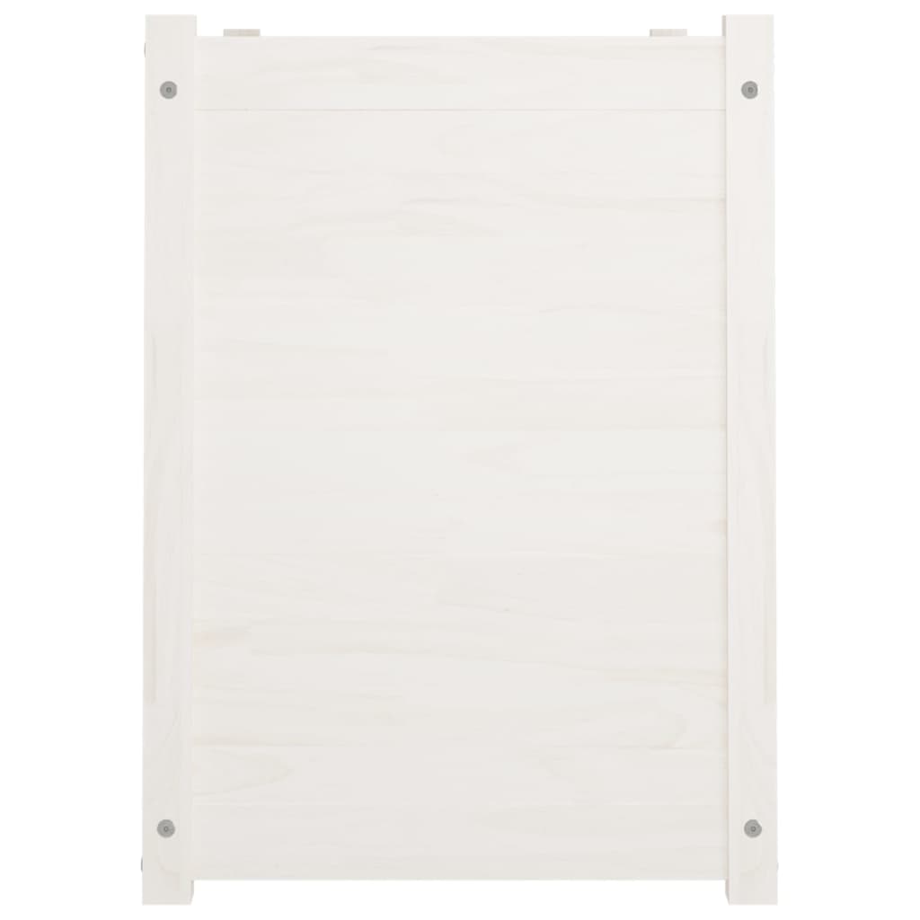 Plantenbak 100X50X70 Cm Massief Grenenhout Wit