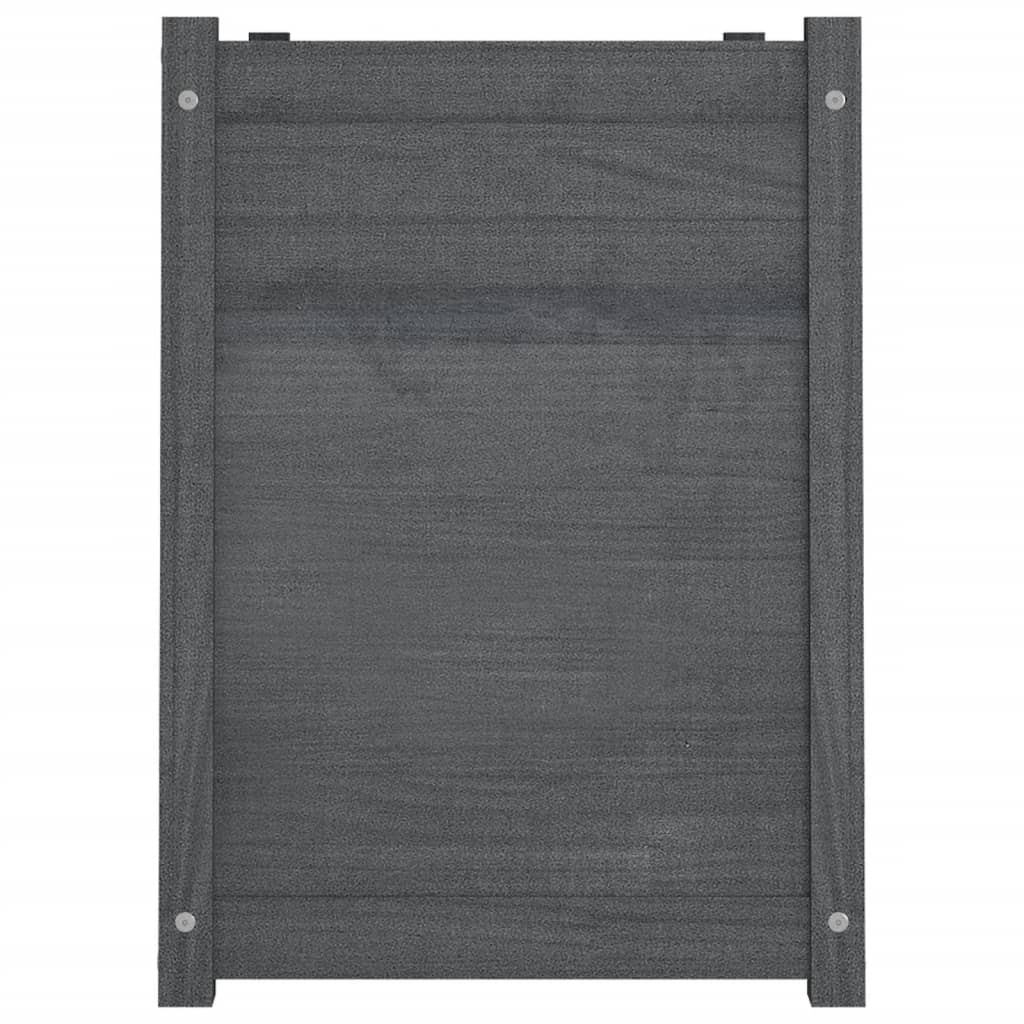 Plantenbak 100X50X70 Cm Massief Grenenhout Grijs
