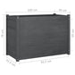 Plantenbak 100X50X70 Cm Massief Grenenhout Grijs
