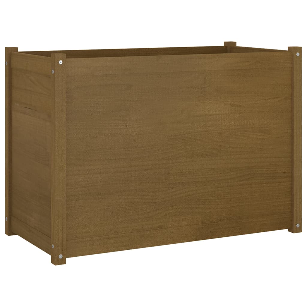 Plantenbak 100X50X70 Cm Massief Grenenhout Honingbruin