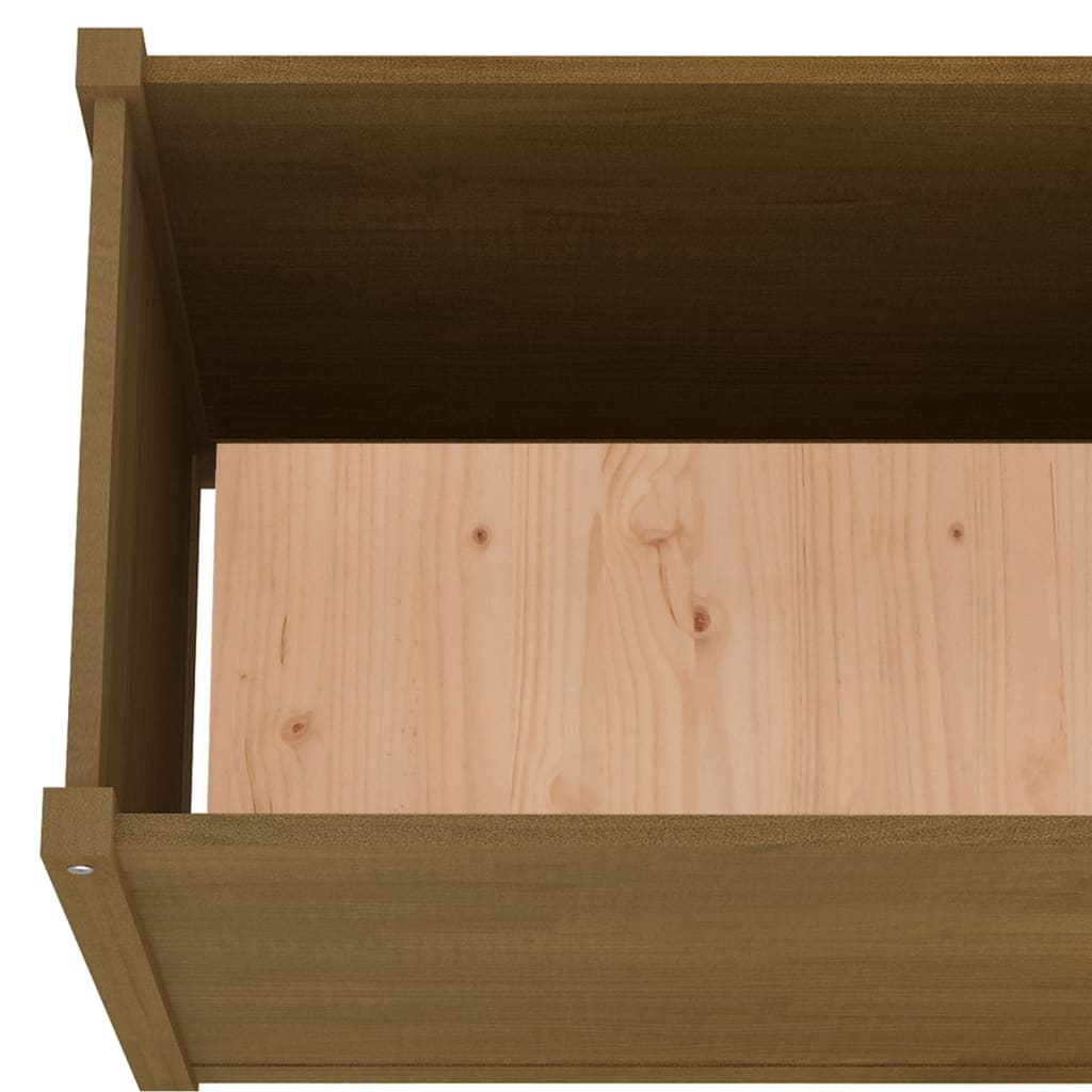 Plantenbak 100X50X70 Cm Massief Grenenhout Honingbruin