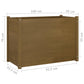 Plantenbak 100X50X70 Cm Massief Grenenhout Honingbruin