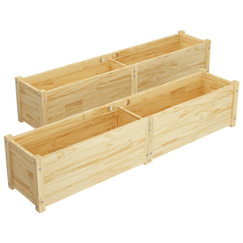 Plantenbakken Verhoogd 2 St 150X31X31 Cm Massief Grenenhout