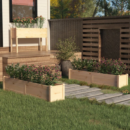 Plantenbakken Verhoogd 2 St 150X31X31 Cm Massief Grenenhout
