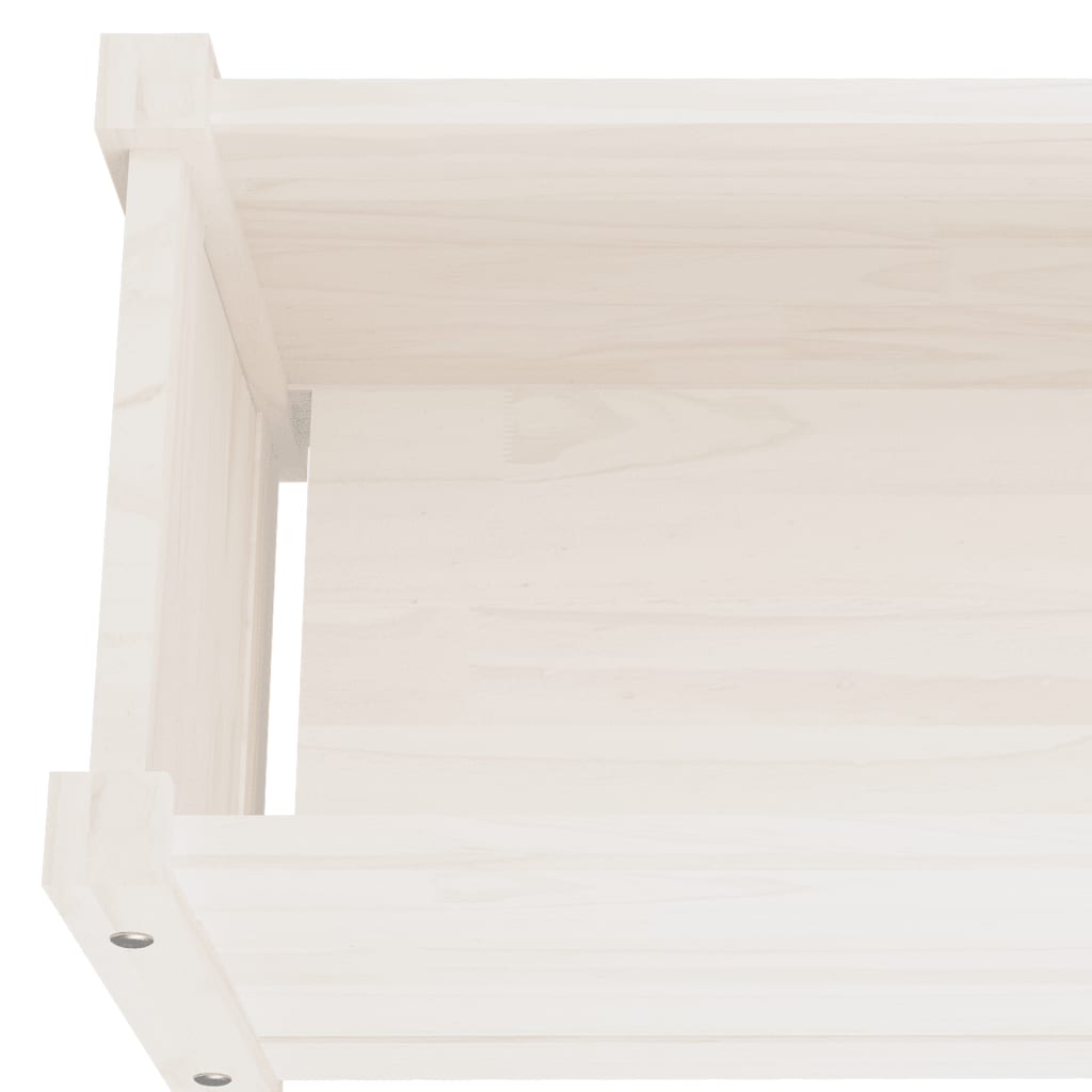 Plantenbak Verhoogd 150X31X31 Cm Massief Grenenhout Wit