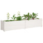 Plantenbakken Verhoogd 2 St 150X31X31 Cm Massief Grenenhout Wit