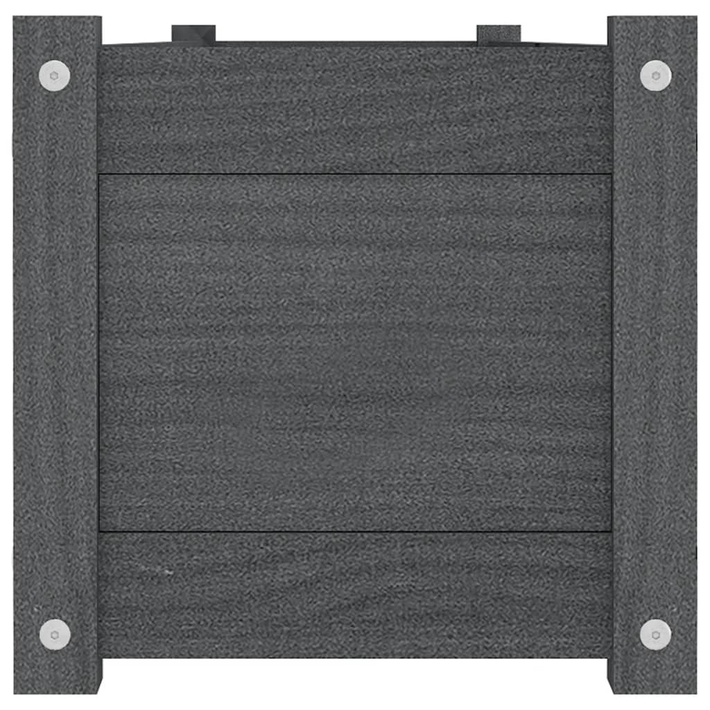Plantenbak Verhoogd 150X31X31 Cm Massief Grenenhout Grijs