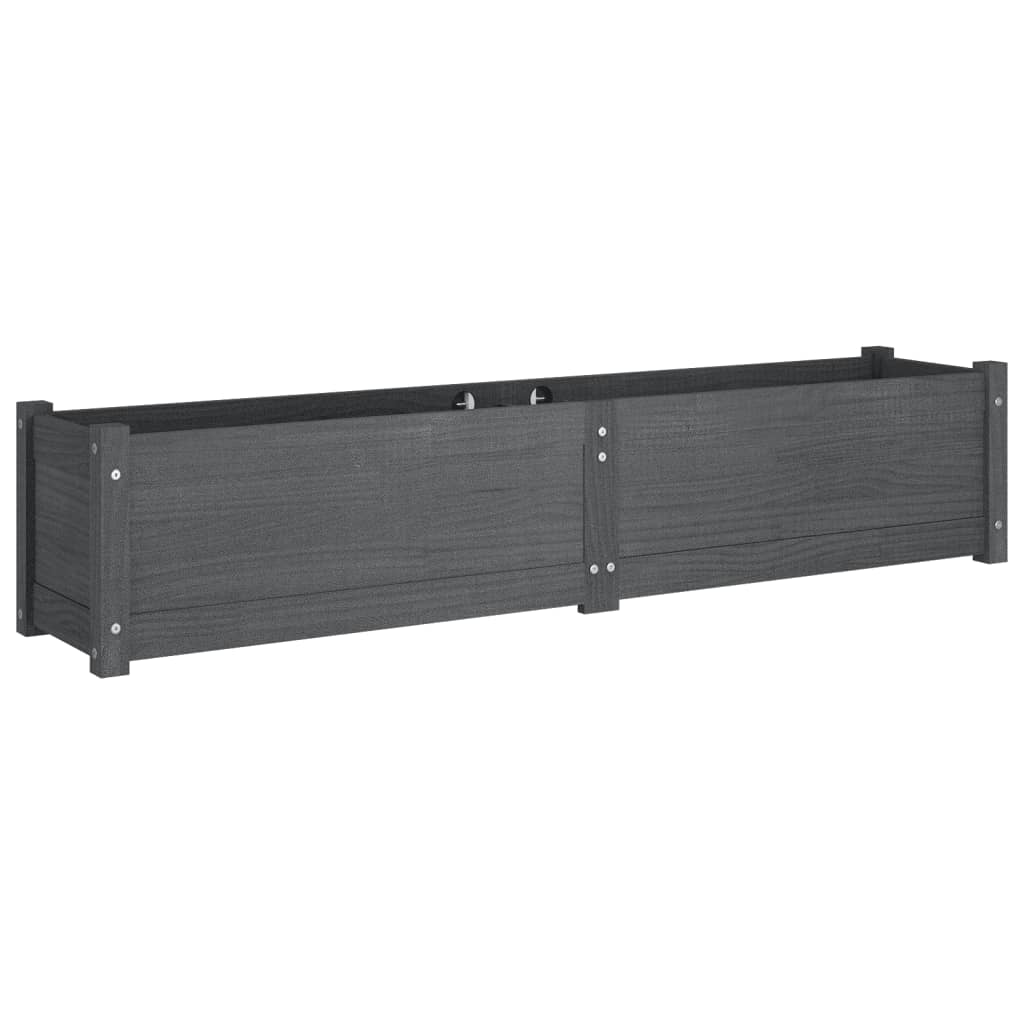 Plantenbakken Verhoogd 2 St 150X31X31 Cm Grenenhout Grijs