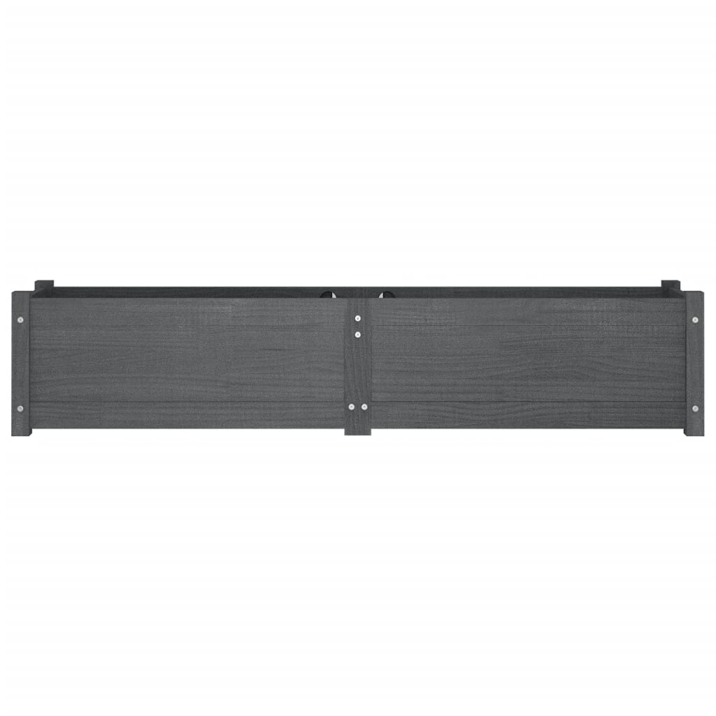 Plantenbakken Verhoogd 2 St 150X31X31 Cm Grenenhout Grijs