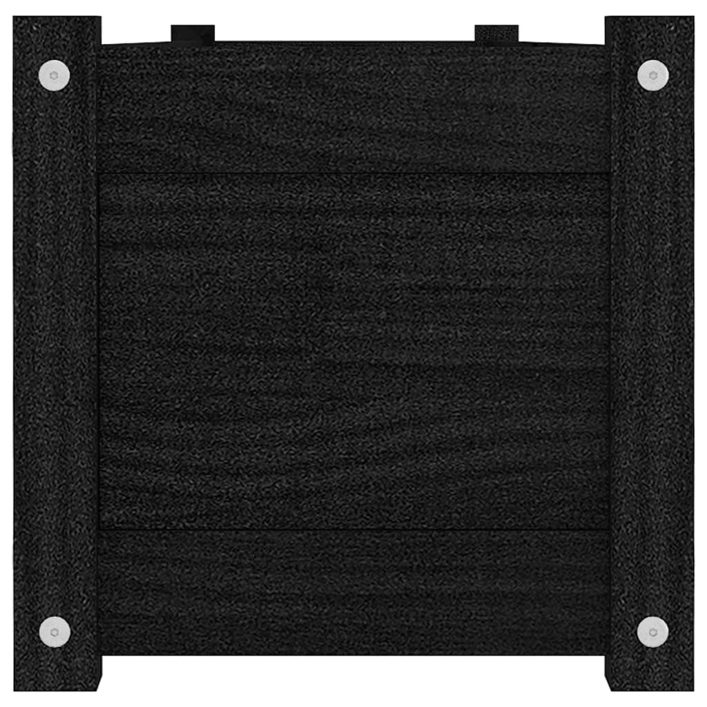 Plantenbak Verhoogd 150X31X31 Cm Massief Grenenhout Zwart