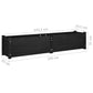 Plantenbak Verhoogd 2 St 150X31X31 Cm Massief Grenenhout Zwart