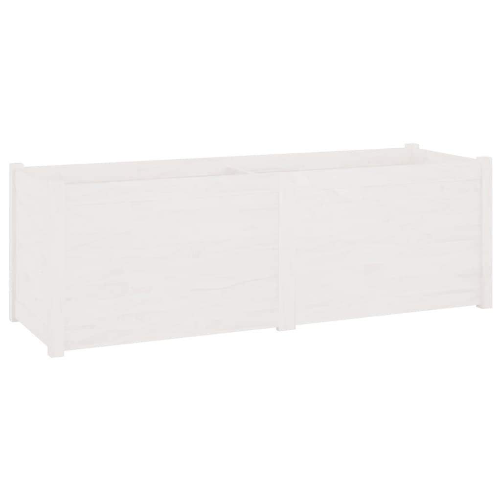 Plantenbak 150X50X50 Cm Massief Grenenhout Wit