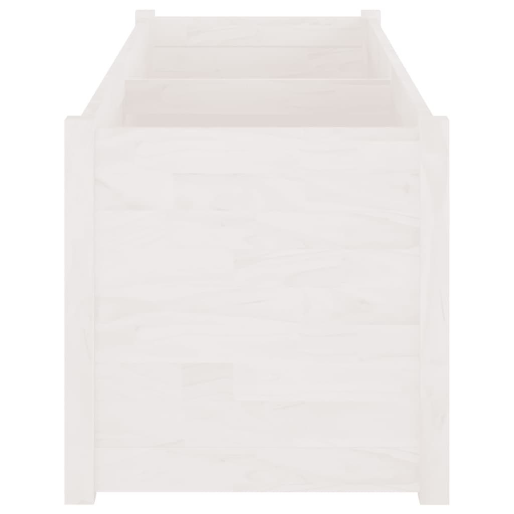 Plantenbak 150X50X50 Cm Massief Grenenhout Wit