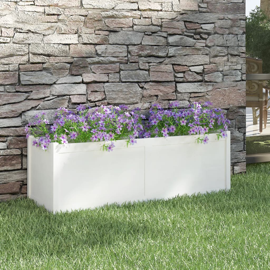 Plantenbak 150X50X50 Cm Massief Grenenhout Wit
