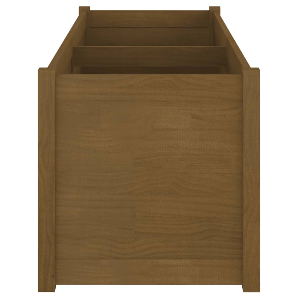 Plantenbak 100X50X50 Cm Massief Grenenhout Honingbruin