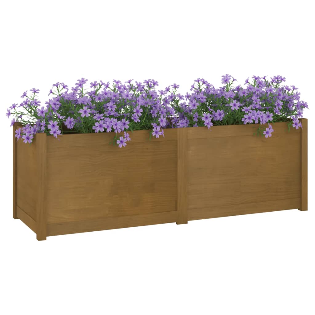 Plantenbak 100X50X50 Cm Massief Grenenhout Honingbruin