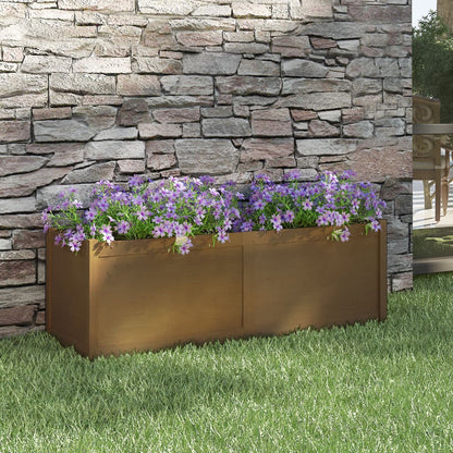 Plantenbak 100X50X50 Cm Massief Grenenhout Honingbruin