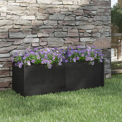 Plantenbak 150X50X50 Cm Massief Grenenhout Zwart