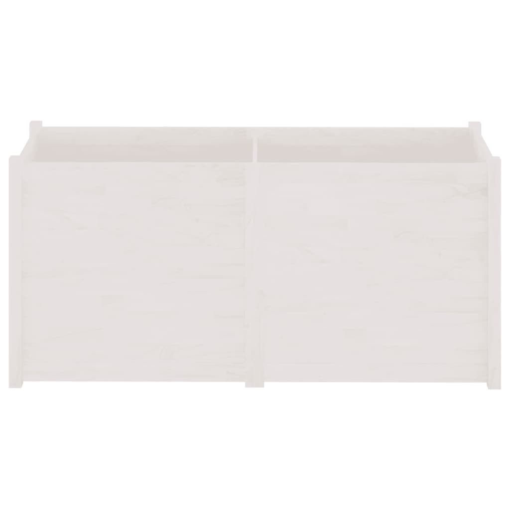 Plantenbak 150X50X70 Cm Massief Grenenhout Wit