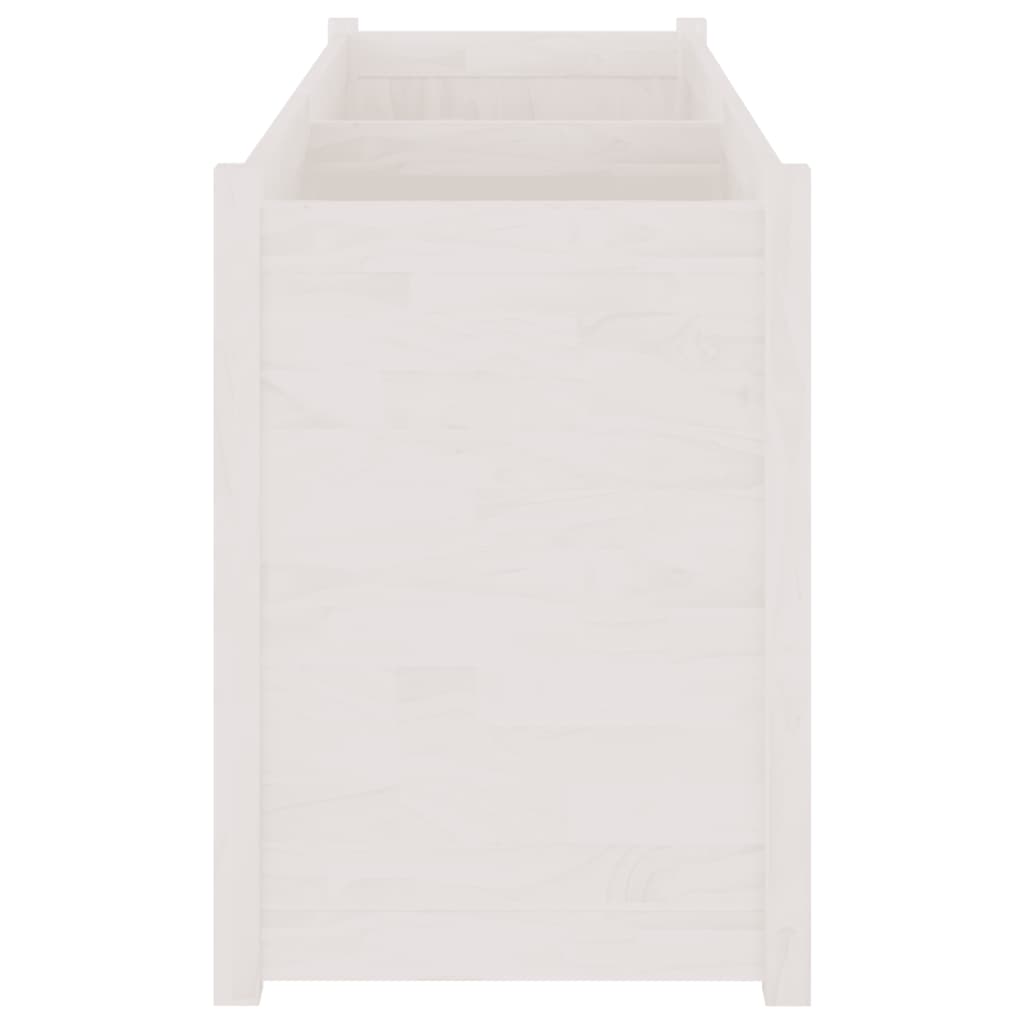 Plantenbak 150X50X70 Cm Massief Grenenhout Wit