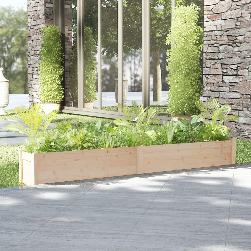 Plantenbak 200X31X31 Cm Massief Grenenhout