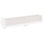 Plantenbak 200X31X31 Cm Massief Grenenhout Wit
