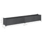 Plantenbak 200X31X31 Cm Massief Grenenhout Grijs