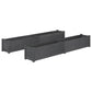 Plantenbakken 2 St 200X31X31 Cm Massief Grenenhout Grijs