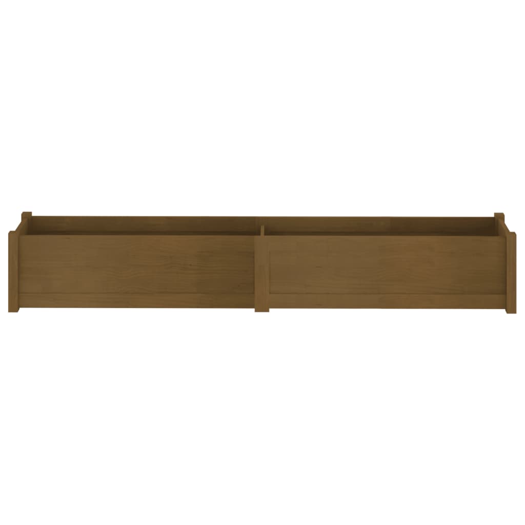 Plantenbakken 2 St 200X31X31 Cm Massief Grenenhout Honingbruin