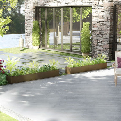 Plantenbakken 2 St 200X31X31 Cm Massief Grenenhout Honingbruin