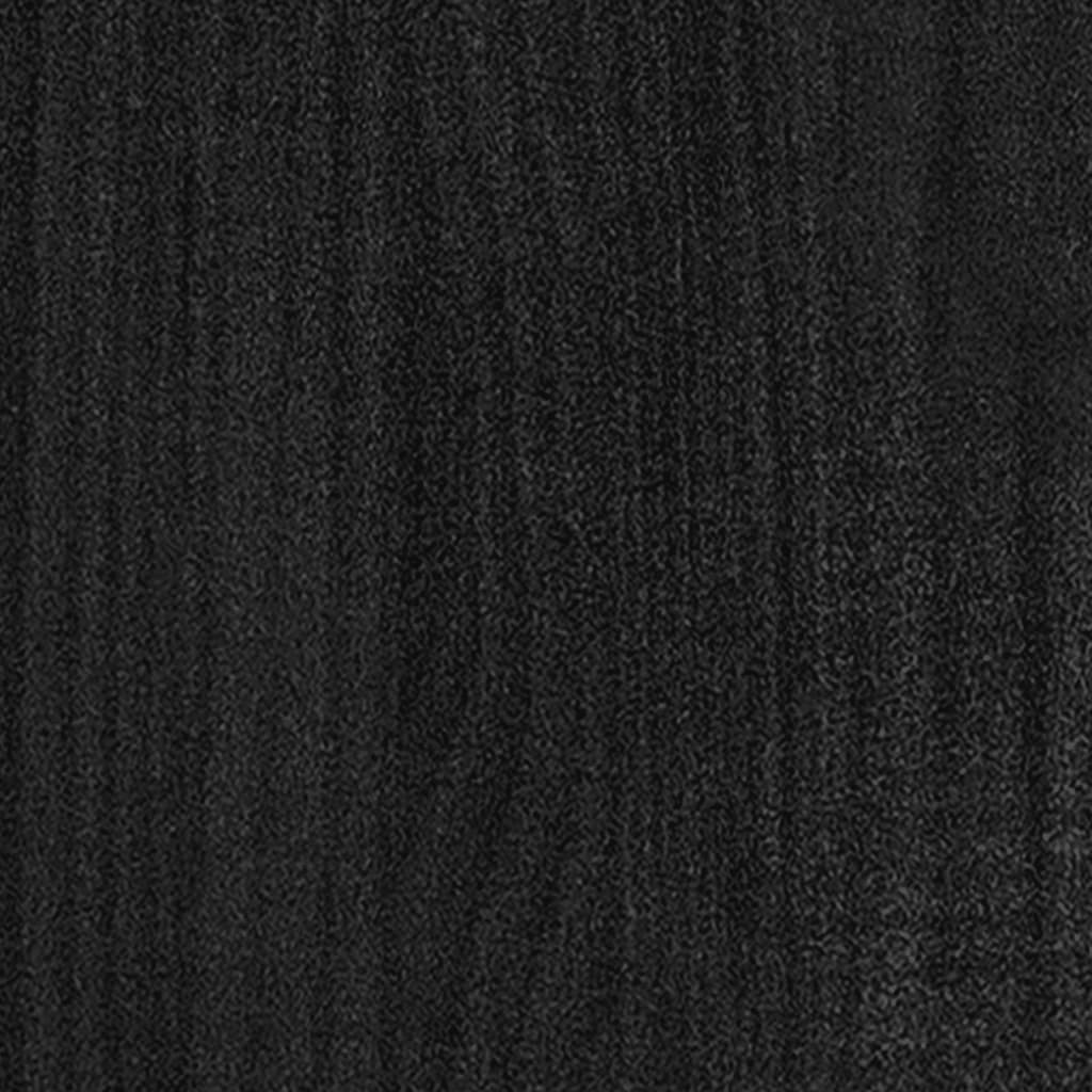 Plantenbak 200X31X31 Cm Massief Grenenhout Zwart