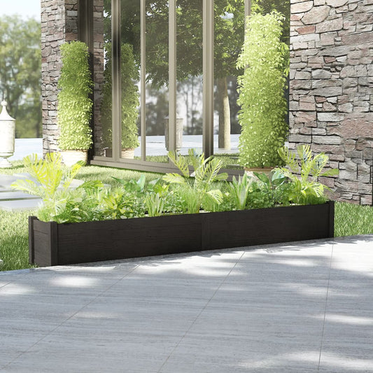 Plantenbak 200X31X31 Cm Massief Grenenhout Zwart