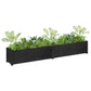 Plantenbakken 2 St 200X31X31 Cm Massief Grenenhout Zwart