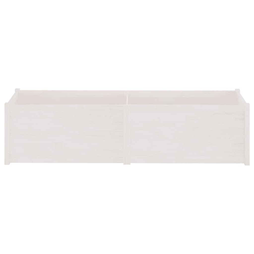 Plantenbak 200X50X50 Cm Massief Grenenhout Wit