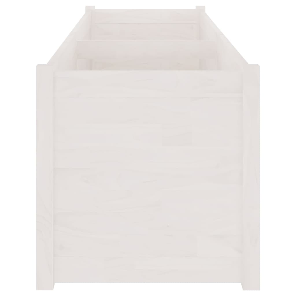 Plantenbak 200X50X50 Cm Massief Grenenhout Wit