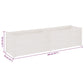 Plantenbak 200X50X50 Cm Massief Grenenhout Wit