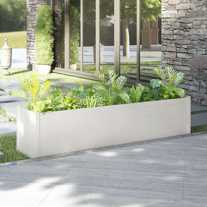 Plantenbak 200X50X50 Cm Massief Grenenhout Wit